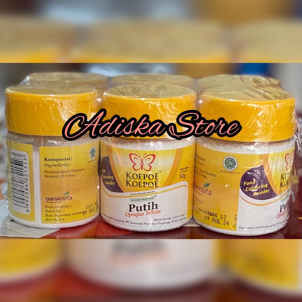 

Pemutih / Pewaran Makanan Putih Opaque White Koepoe Koepoe
