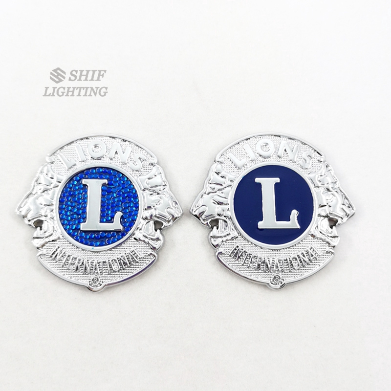 1pc Stiker Emblem Logo Lions Clubs Internasional Bahan Metal Untuk Dekorasi Mobil