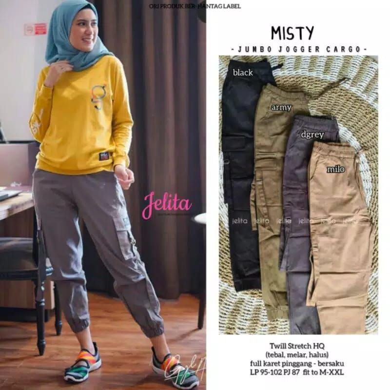 Joger Cargo Pants // Celana Cargo Pants // Joger Cargo Wanita