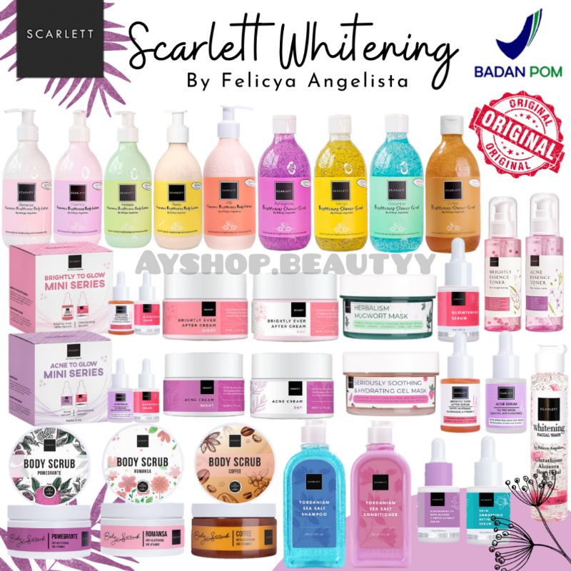 Jual Scarlett Whitening By Felicya Angelista (Original 100%) | Shopee ...