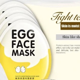 SMOOTH MOISTURIZING EGGS FACE MASK / EGGS SHET MASK / MASK WAJAH