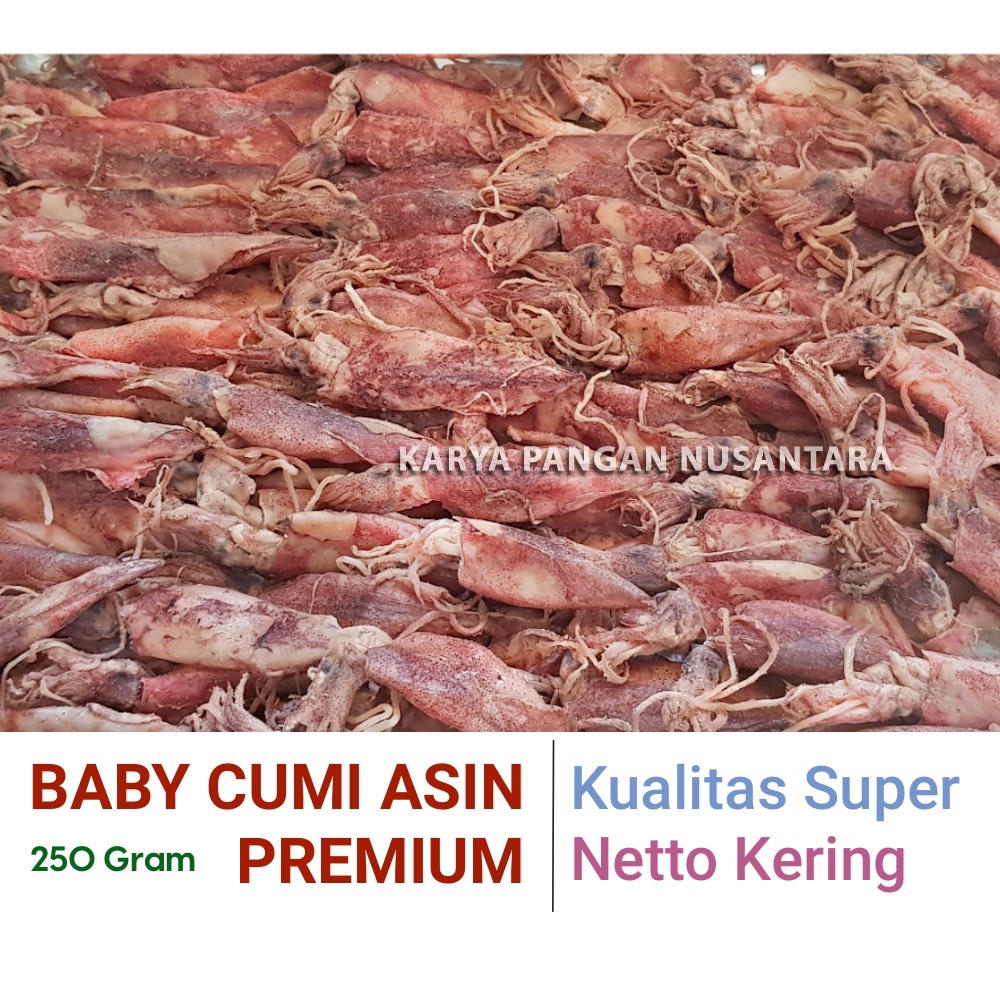 

BABY CUMI ASIN PREMIUM 250 GR - CUMI ASIN KECIL - CUMI BABY KECIL KERING SUPER