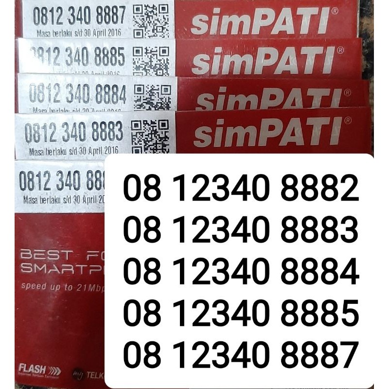 Simpati 11 digit triple 1234.  8882.8883.8884.8885.8887