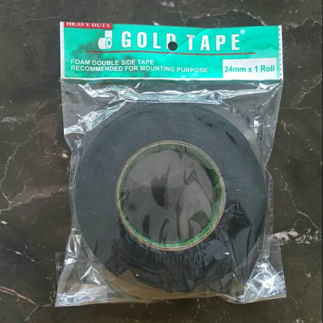 

Double foam gold 24mm lakban busa isolasi bolak balik murah berkualitas - double foam tape hijau