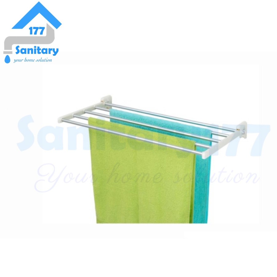 Rak Gantungan Handuk Lipat 5 susun Aluminium - Towel Rack Tempat Jemur Handuk 60 cm Rak Tempat Handuk