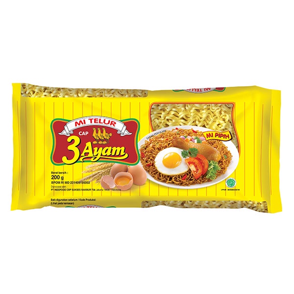 

3 AYAM MIE TELUR KNG 200G