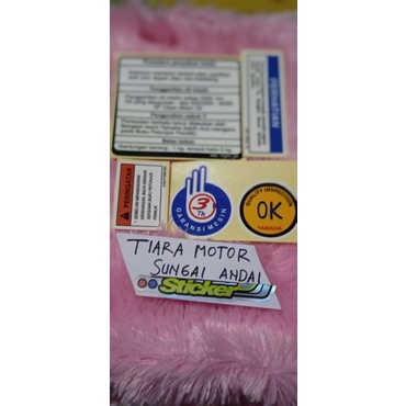 Stiker warning motor yamaha