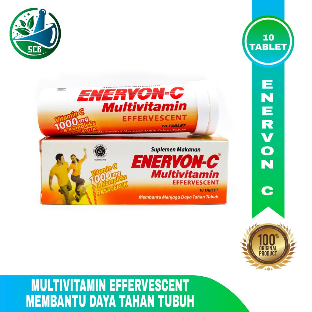 Enervon C Tablet Multivitamin Effervescent - Membantu memelihara daya tahan tubuh