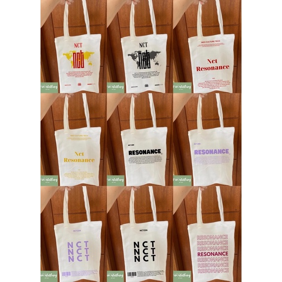 Fitin.id-Tote Bag Wanita Rajut dan Canvas Pria NCT-NEO CULTURE TECHNOLOGY TUMBLR AESTHETIC KPOP