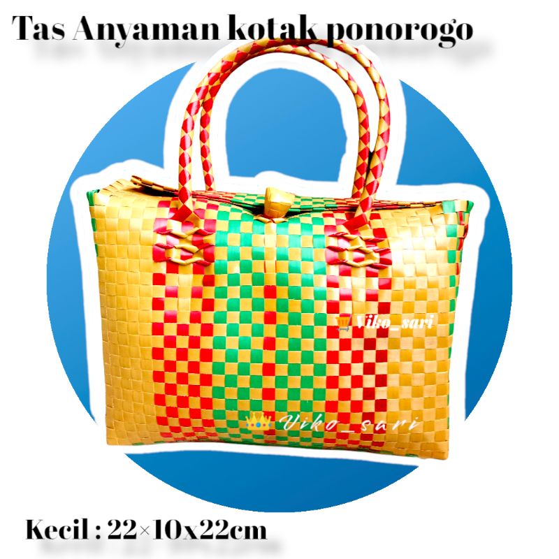 

TAS KOTAK PONOROGO/tas anyam/sovenir/tas pasar