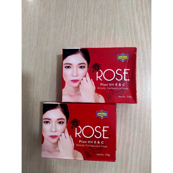 Rose Plus Vit E &amp; C Beauty Transparent Soap 50gr (Sabun 2in1)