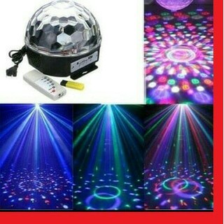  Lampu  LED DISCO FULL COLOUR Auto ROTATE Rotating Lamp 