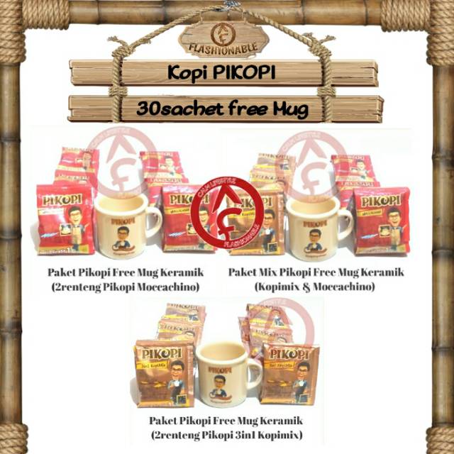 30sachet kopi Pikopi free Mug