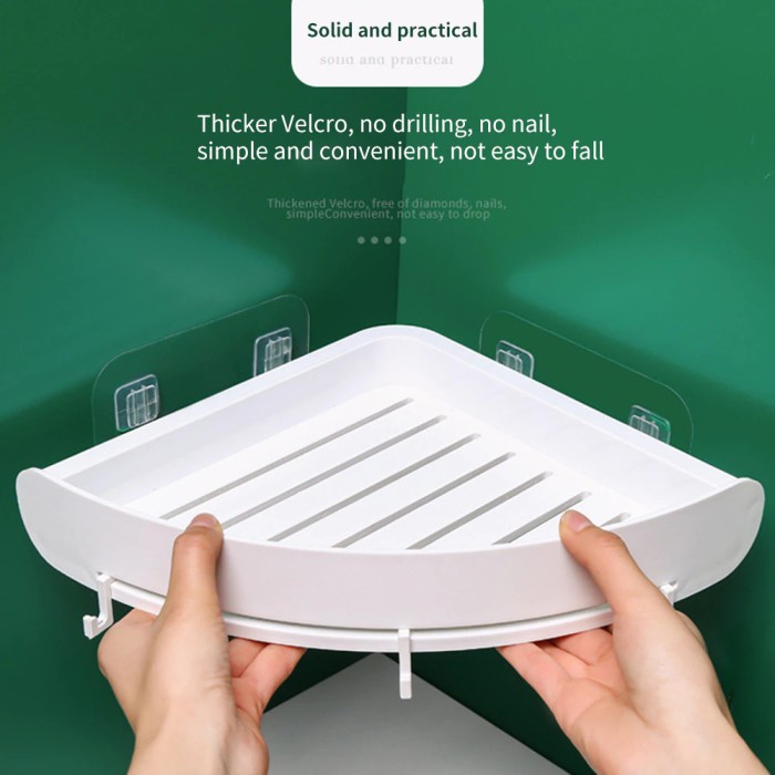 Houkiper Rak Gantungan Sudut Dinding Kamar Mandi Corner Shelf - OT002