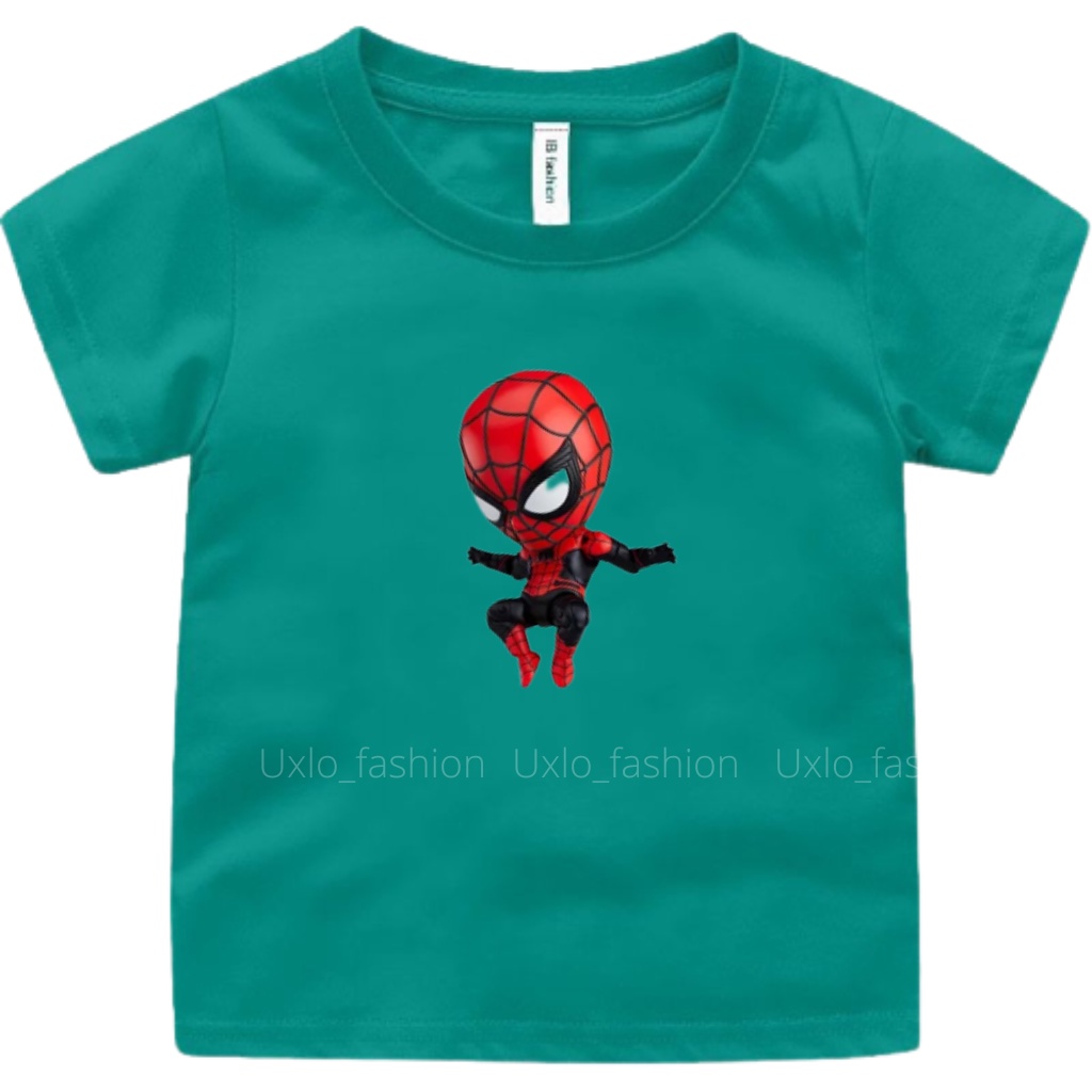 BAJU KAOS ANAK LAKI LAKI MURAH UMUR 1 2 3 4 5 6 7 8 9 TAHUN MOTIF SUPERHERO SPIDERMAN JUNIOR UXLO FASHION