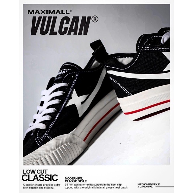 Sepatu Pria Maximall MAX-VULCAN LOW CUT White