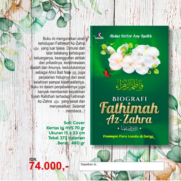

Biografi lengkap fathimah az zahra Penghulunya wanita penghuni surga