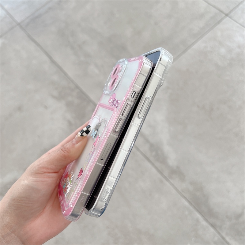 Soft Case Transparan Motif Kuromi Dan Mymelody Untuk iPhone 12 13 Pro MAX 11 X XR XS MAX 7 8 Plus