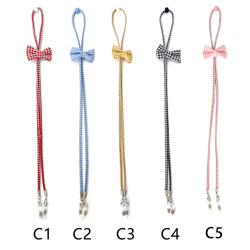 Mask Hanging Rope Bowknot Mask Lanyard Mask Glasses Holder Adjustable Traceless Ear Hanging Rope Two Hooks OW