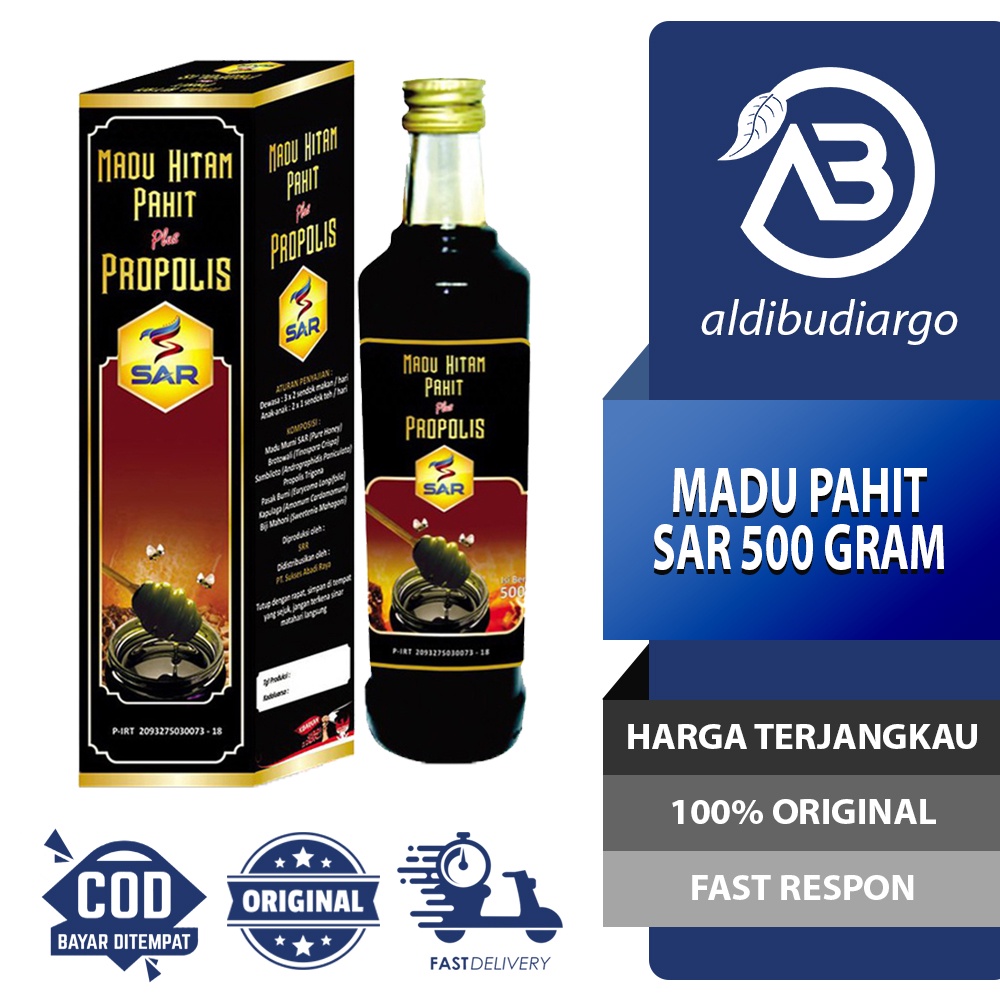 

MADU HITAM PAHIT PLUS PROPOLIS SAR 500 GRAM
