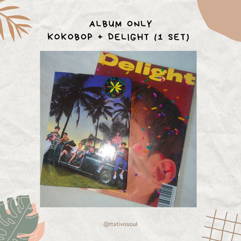 EXO UNSEALED ALBUM ONLY THE WAR KOKOBOP + BAEKHYUN DELIGHT HONEY VER