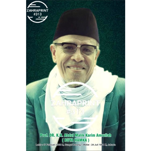 

Poster Ajengan Foto KH Abdul Malik Karim Amrullah | BUYA HAMKA | Laminating A3 / A4 |