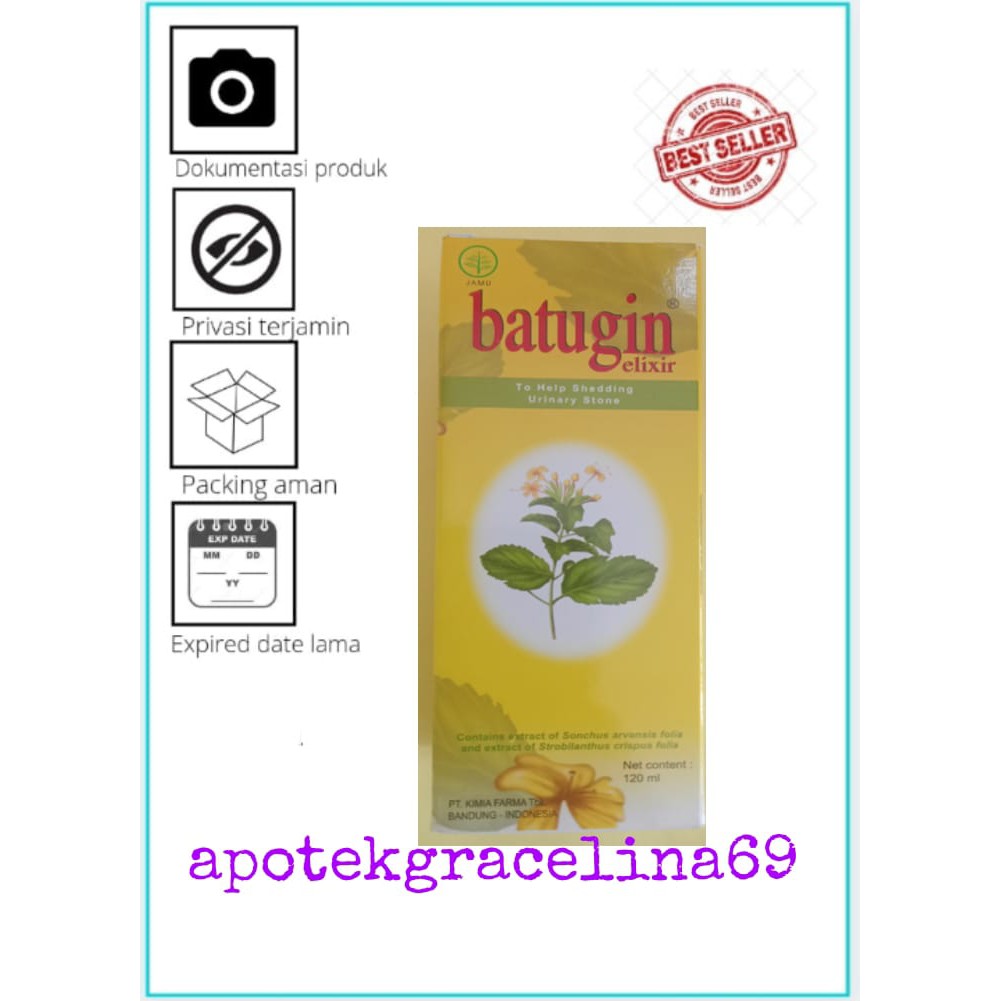 Obat untuk meluruhkan batu urin / Batugin Sirup 120 ml/ Obat untuk meluruhkan batu urin