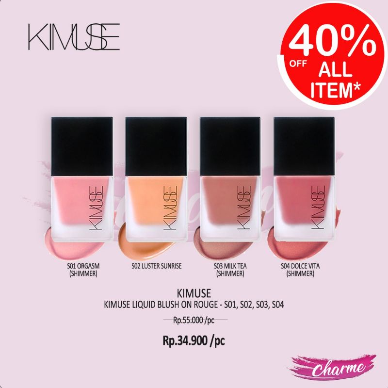 (READY &amp; ORI) Kimuse Liquid Blush On Rouge KMS712