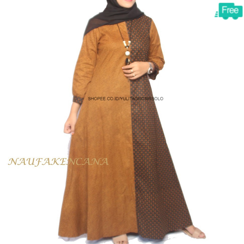 [PREMIUM]batik ORINAUFA-batik wanita modern solo-kondangan-gamis batik MOTIF TERBARU