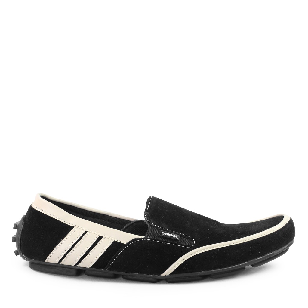 MS - Sepatu Slip On Murah Mocasin Adidas Dembele Suede Hitam BISA COD - Bayar Di Tempat !!