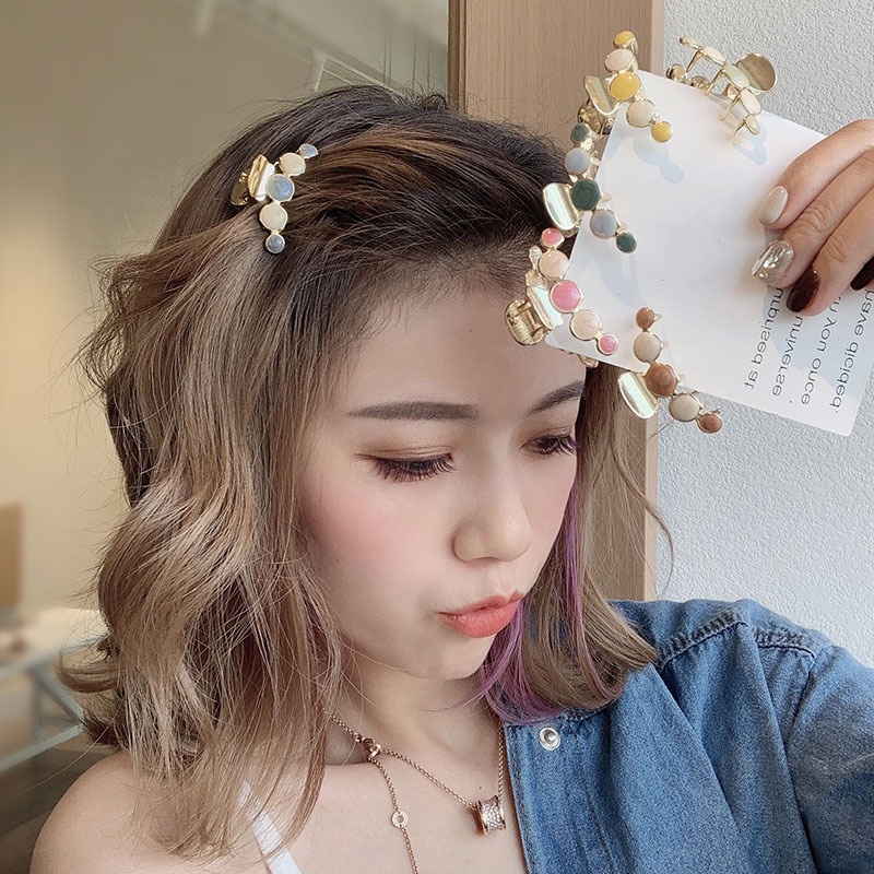 Jepit Rambut Model Cakar Bahan Logam Gaya Korea Untuk Wanita