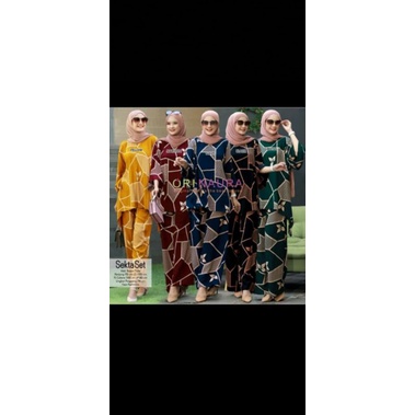 Daster Setelan WakaWaka one set l Daster CP Setelan  Arab One Set Murah l Setelan WakaWaka COD l Set