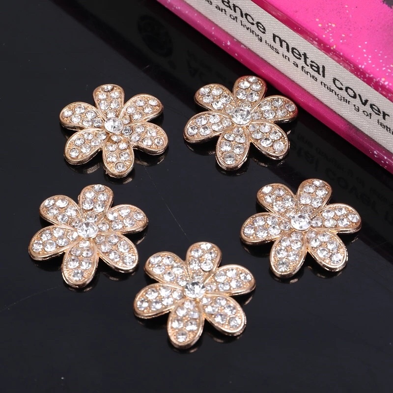 Bunga GOLD Alloy 25mm 1pcs bahan decocase |bahan craft |