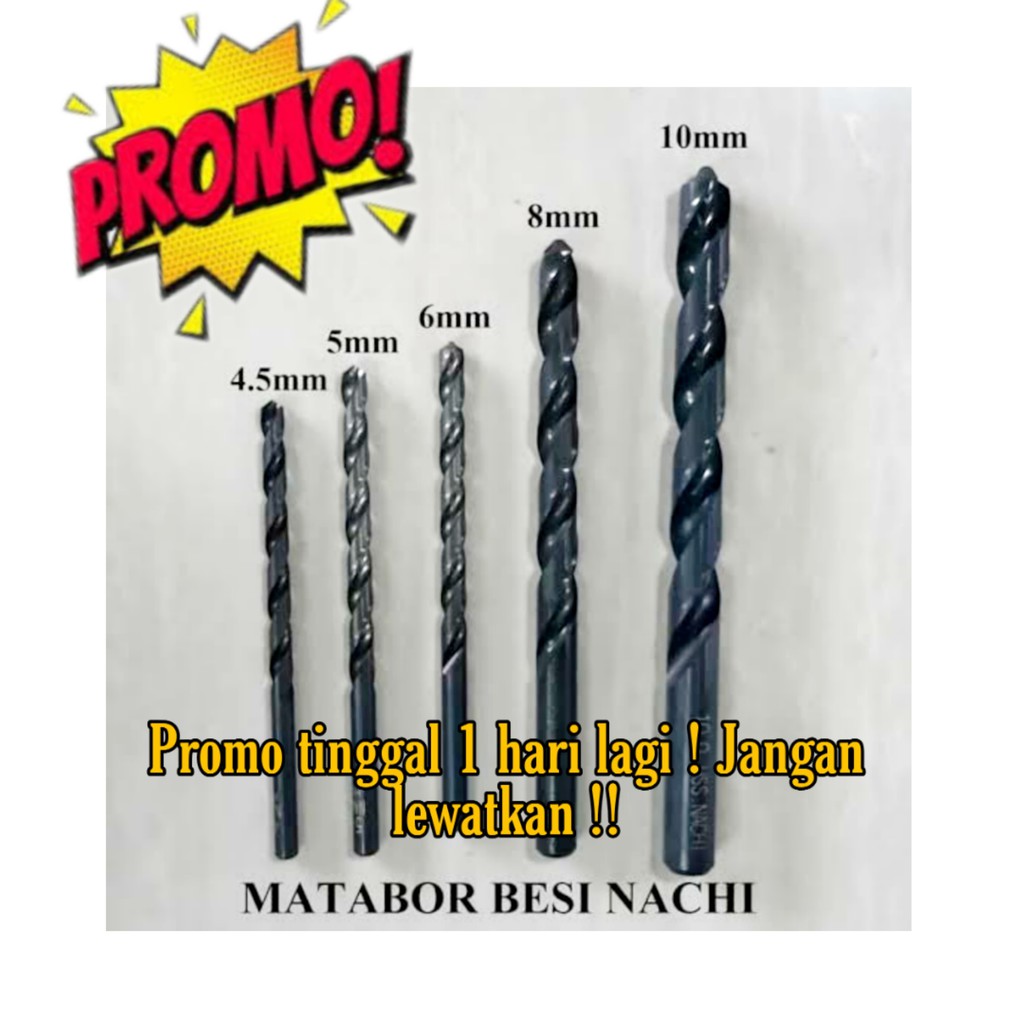 Mata bor besi merek Nachi ukuran 10mm