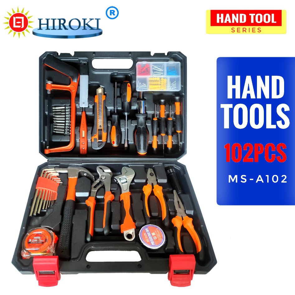 HIROKI 102 Tool Kit Set 102 Pcs Toolkit Pertukangan Alat Tukang KOPER