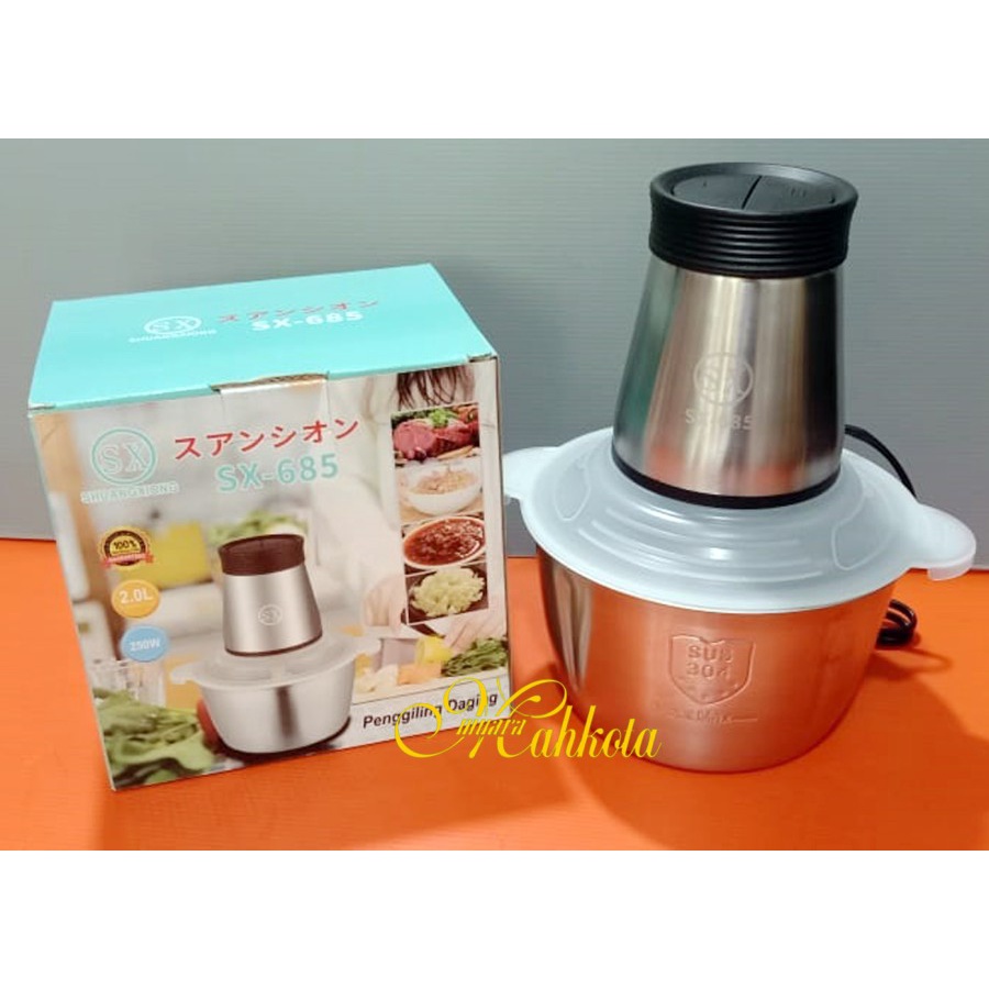 COD Blender Chopper Daging 2L Gilingan Bumbu Electric Grinder Stainless Steel SX-685