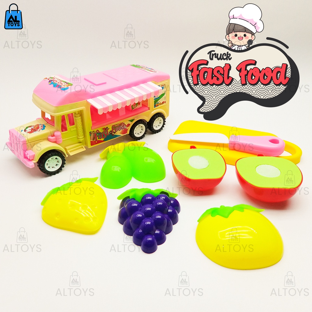 Mainan Anak Perempuan Food Truck Buah Potong MF23