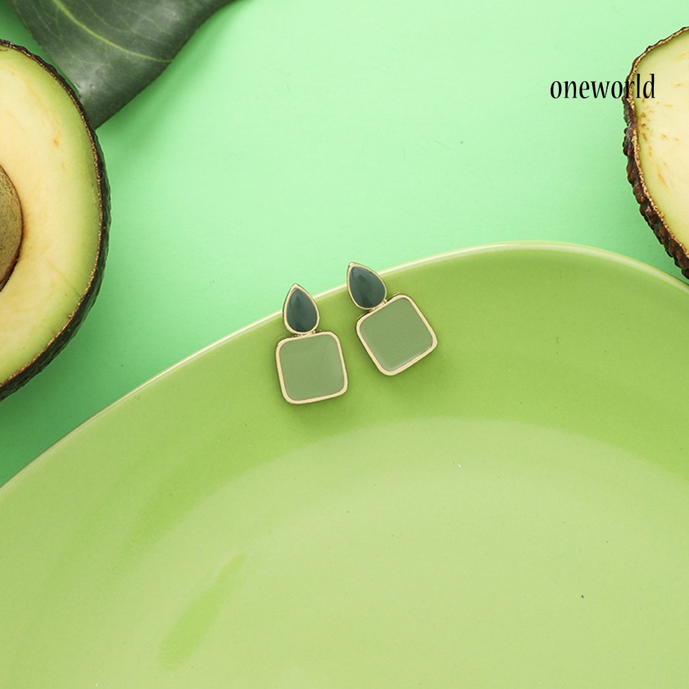 OW# Women Avocado Flower Heart Geometric Dangle Ear Drop Hook Earrings Jewelry Gift