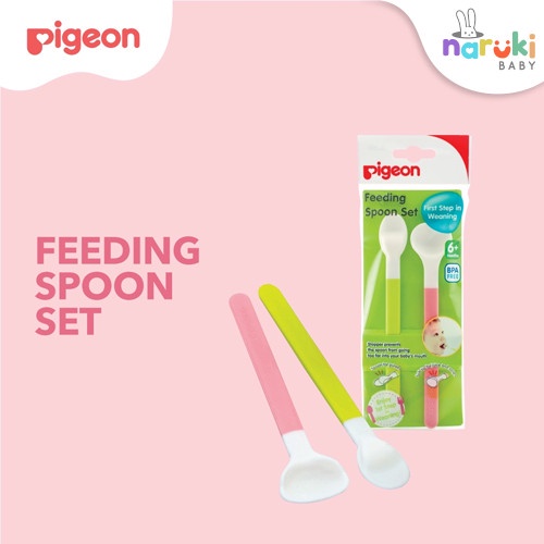 Pigeon Feeding Spoon Set Sendok Makan Bayi