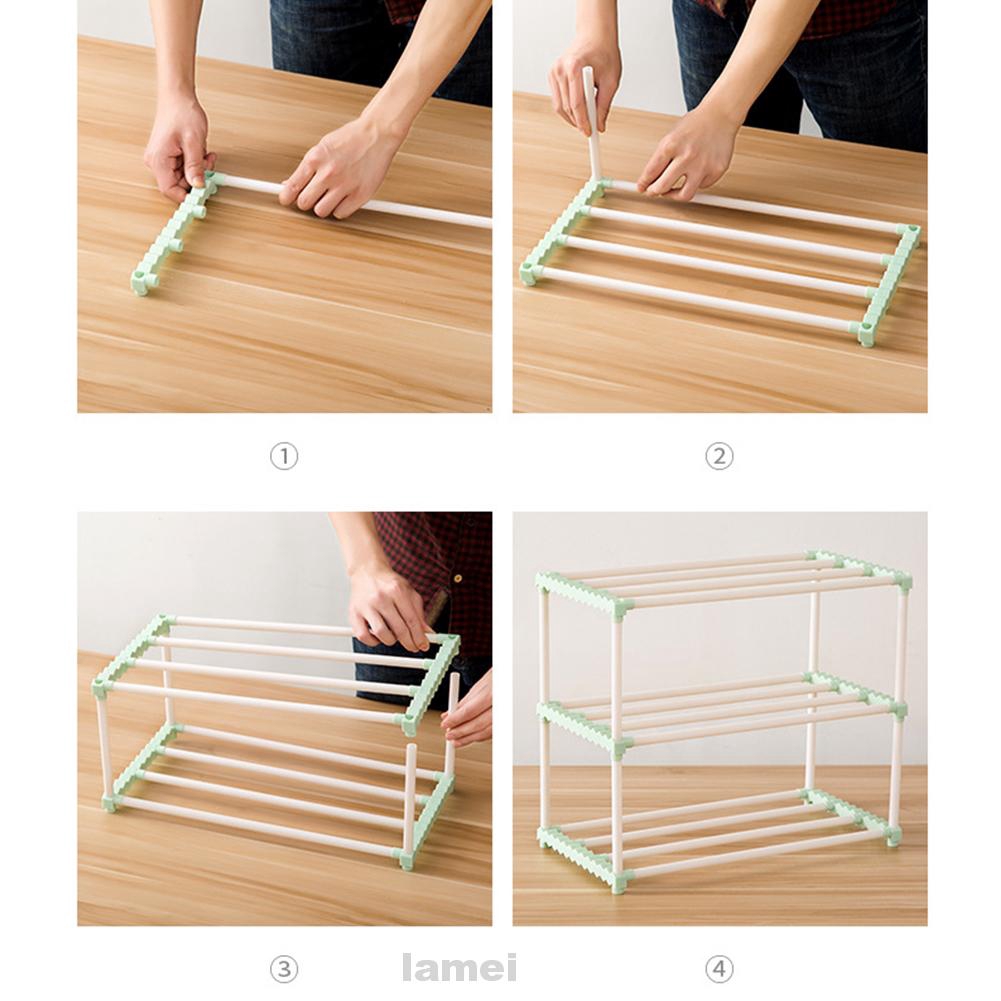 Easy Install Eco Friendly Multifunctional Organizer Three Layer Space Saving Shoe Rack Shopee Indonesia