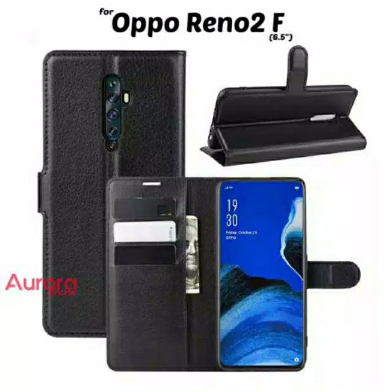Flip Cove Oppo Reno 2F Wallet Leather Case - Casing Kulit Dompet Reno2 F