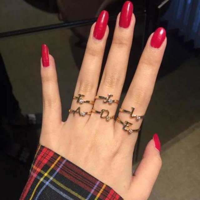 Cincin huruf Alpabeth kadar 375/8k A-M