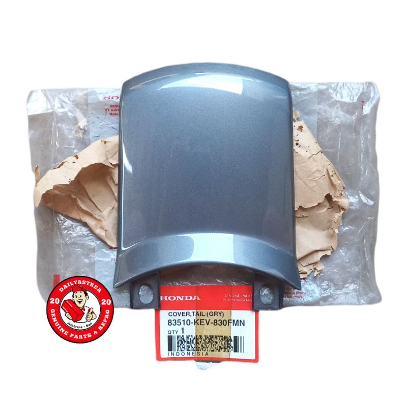 PET COVER TAIL COVERTAIL BODY GREY ABU ABU HONDA SUPRA FIT V X XX 100 ORIGINAL AHM 83510-GN5-830FMN
