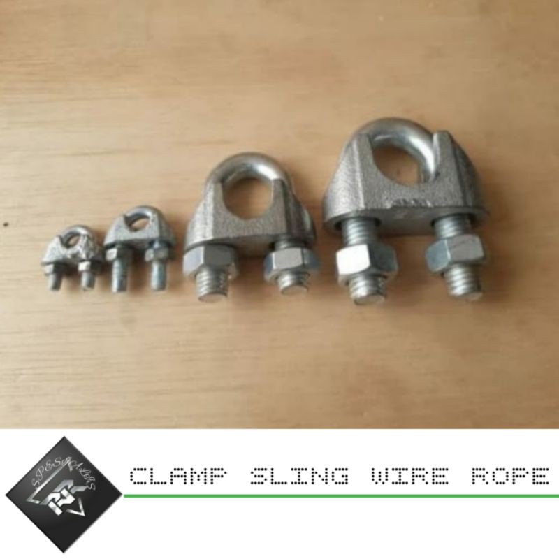 klem Sling Wire rope Size:6 Mm klip sling Alat press penjepit Sling wire rope