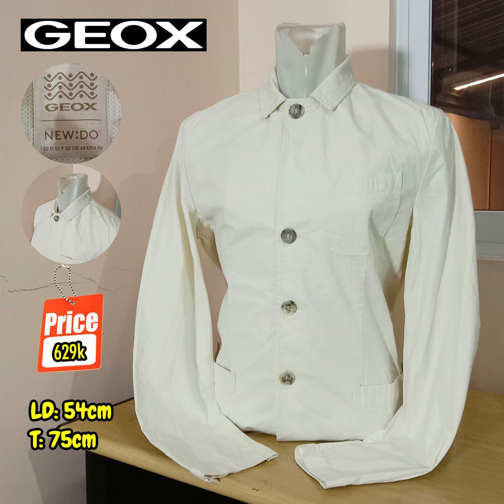 Jaket Pria Cowo GEOX Putih