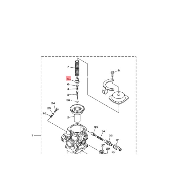 SEAT SPRING DUDUKAN PER SKEEP SKEP VAKUM KARBU KARBURATOR MIO SPORTY SMILE SOUL FINO 4D0-E4936-00