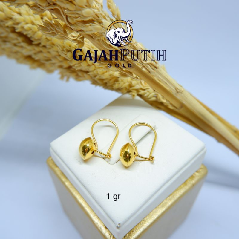 1gr Anting Model Sari Dewi Polos Emas Asli KodeO410