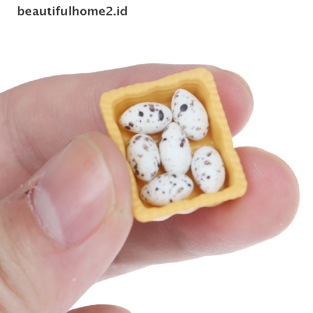 (Beautifulhome2.Id) Mainan Miniatur Telur Skala 1: 12 Untuk Aksesoris Dapur Rumah Boneka