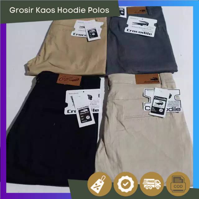 CELANA CINO Panjang Pria  Slimfit KERJAHARIAN Santai Casual Formal Hitam Abu Cream Mocca Size 27-38