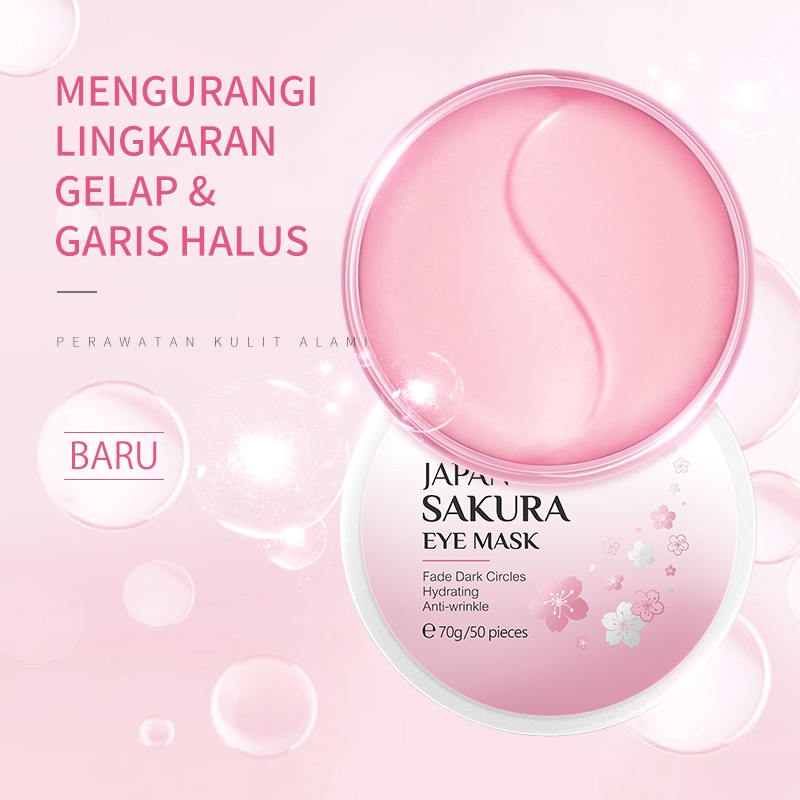 LAIKOU Jepang Sakura Eyemask Peremajaan Kulit Menghilangkan Garis-garis Halus Eye Patch Memperbaiki 50 Pcs